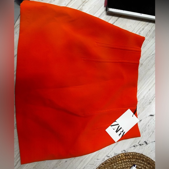 ZARA Orange Skirt - Picture 1 of 1